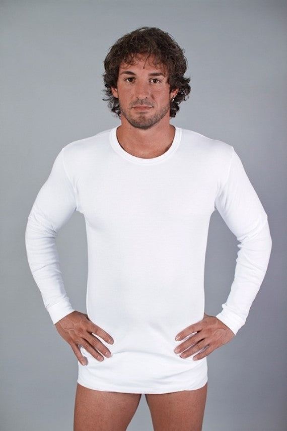 Caldo Cotone Manica Lunga Uomo Maglie Cotone Felpato Uomo MAGLIA