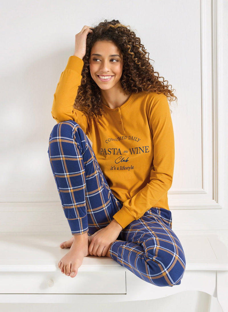 Pigiami Jadea Pigiama 2022 Jadea Pigiama Scozzese Donna Jadea