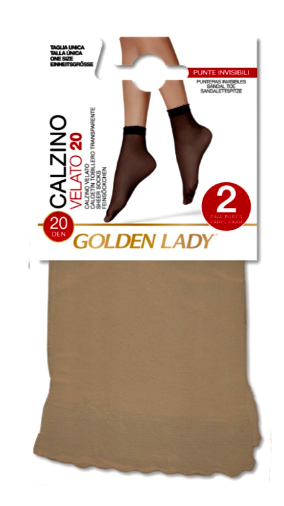 CALZINO GOLDEN LADY VELATO 20 Conf. 12 pezzi