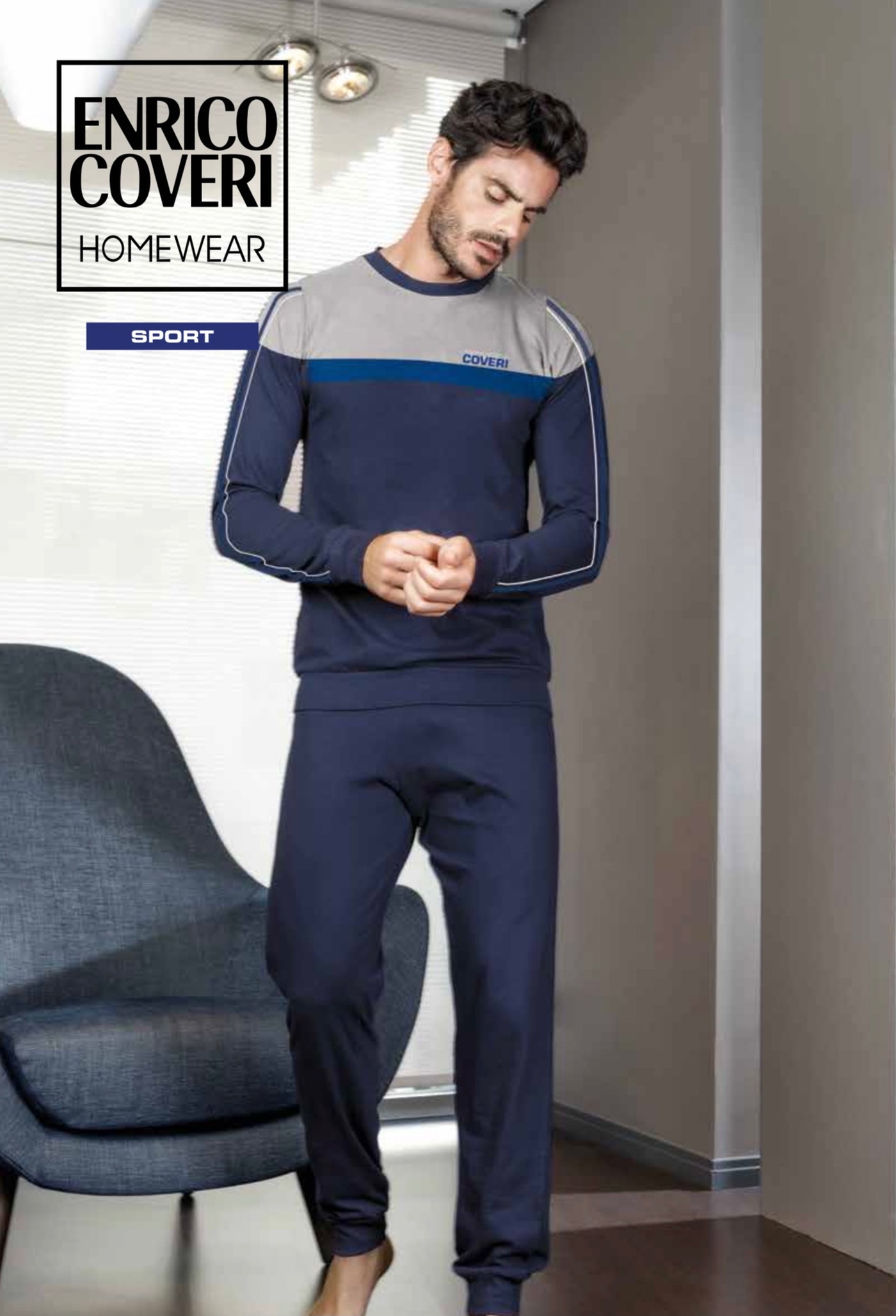 Mens Pjs Pigiama Uomo Enrico Coveri Pigiama Uomo Invernale Caldo