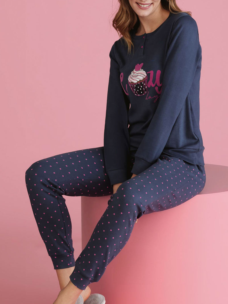 HOT Cotonella Pigiama Cotone Caldo Donna PIGIAMA DONNA